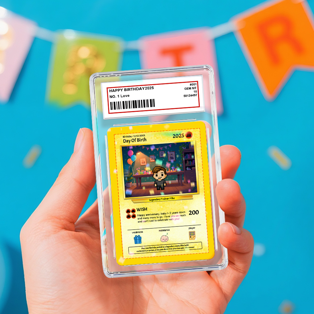 Cartes D'anniversaire Personnalisées Avec Texte Photo, Carte Personnalisée Pour Cadeau D'anniversaire D'enfant, Cadeau De Petit Ami, Souvenir D'anniversaire, Carte De Vœux D'anniversaire - MyFaceSocksFR