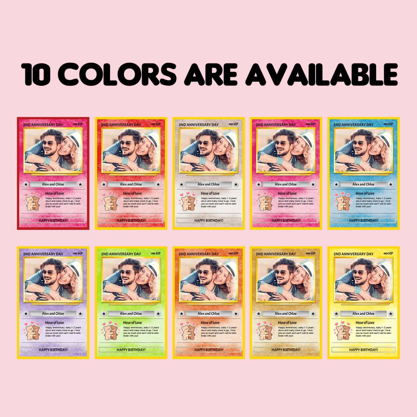 Cartes Photo Personnalisées Pour Couple, Carte Personnalisée Pour Petit Ami, Cadeau D'anniversaire, Souvenir, Carte Happy Poke - MyFaceSocksFR