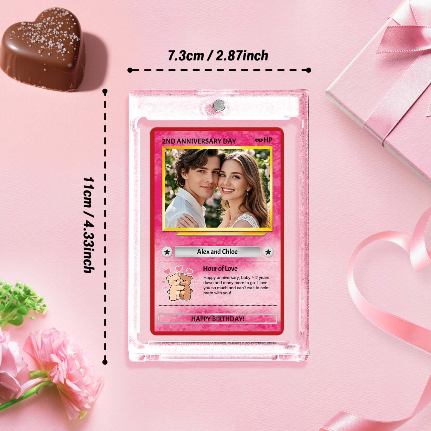 Cartes Photo Personnalisées Pour Couple, Carte Personnalisée Pour Petit Ami, Cadeau D'anniversaire, Souvenir, Carte Happy Poke - MyFaceSocksFR