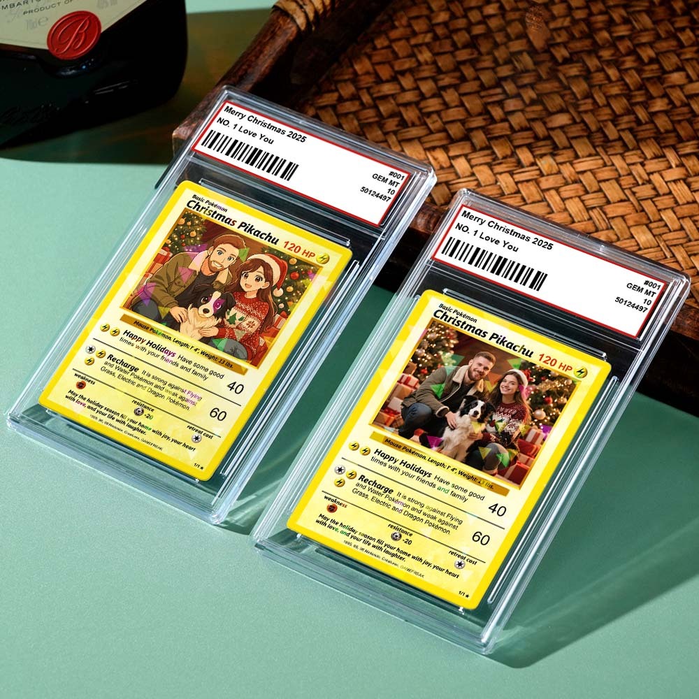 Carte De Vœux Personnalisée Pour Couple – Cadeau Photo Fantaisie Personnalisé Pour Noël Ou Un Anniversaire - MyFaceSocksFR