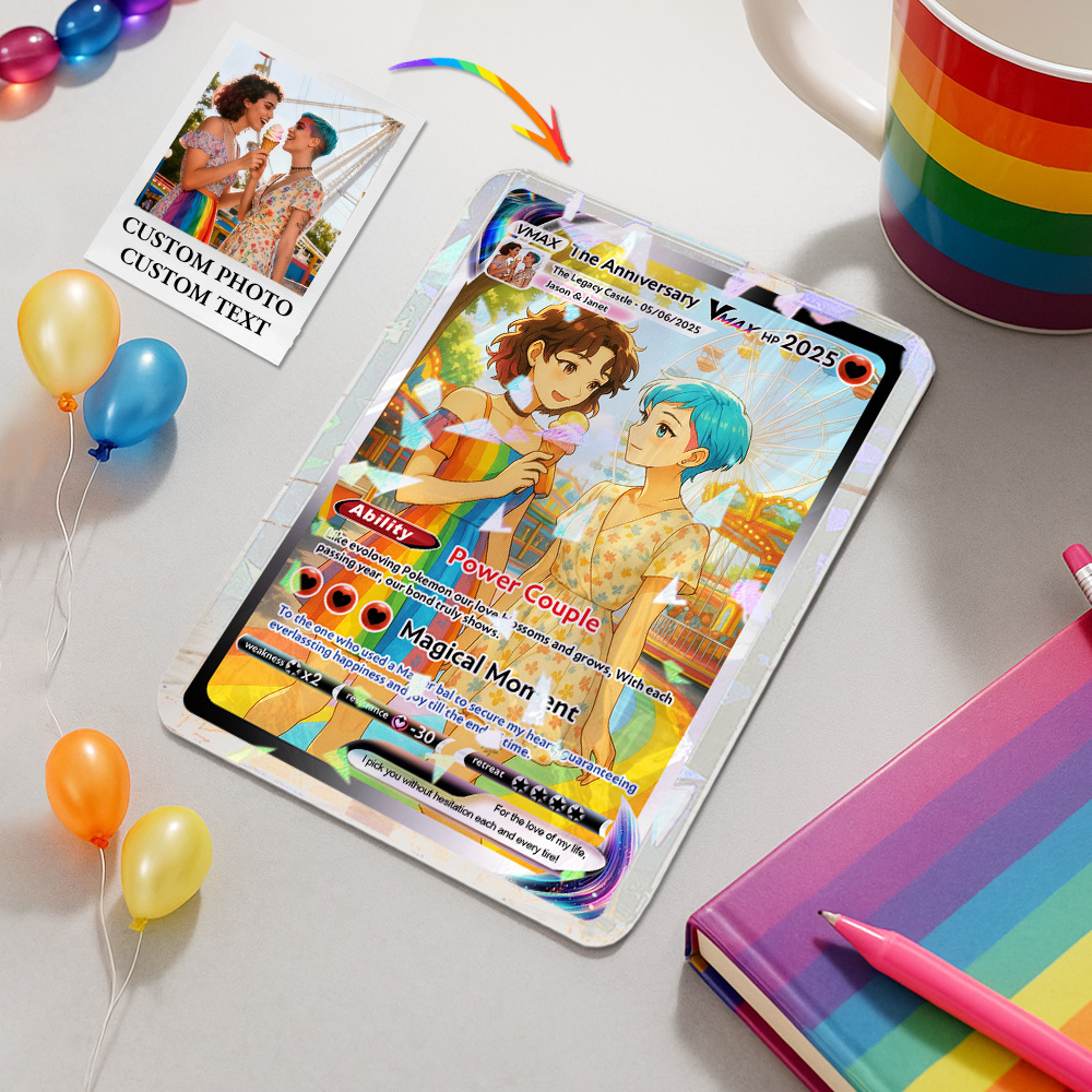 Carte De Noël Lgbt Personnalisée, Style Bd, À Collectionner Pour Les Couples, Cadeau Inspiré De La Fierté Lgbt. - MyFaceSocksFR