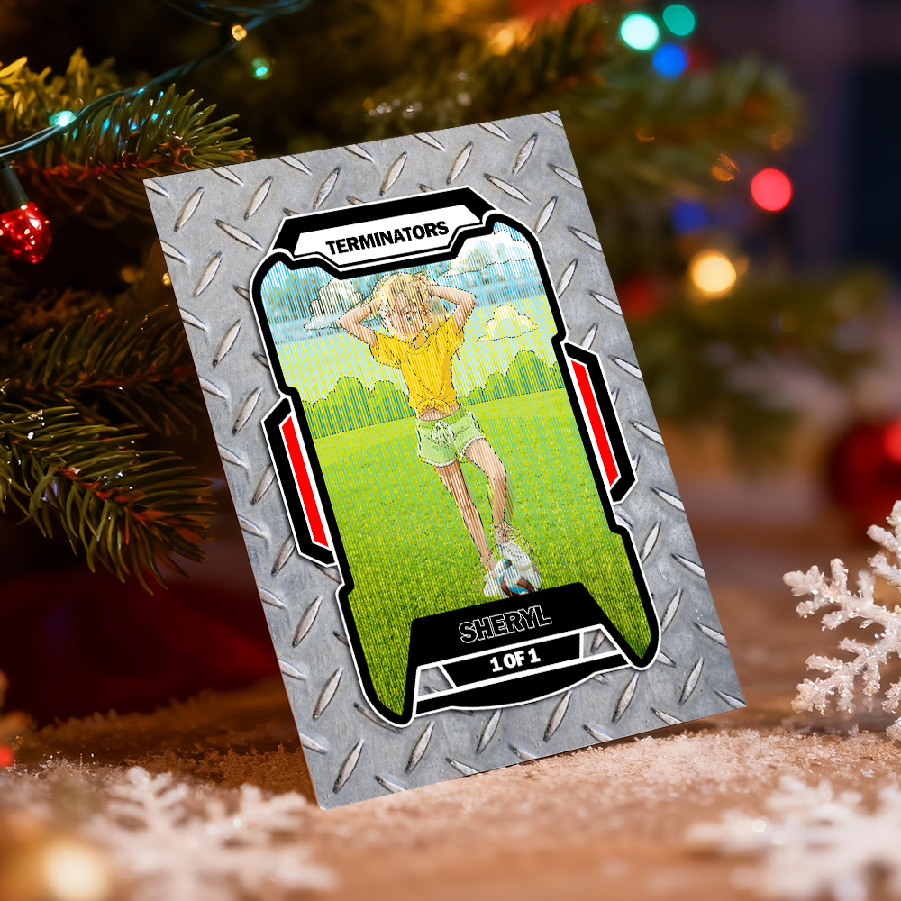 Carte Lenticulaire Personnalisée Avec Photo De Noël Style Anime - Cadeau De Noël Et Carte De Vœux - MyFaceSocksFR