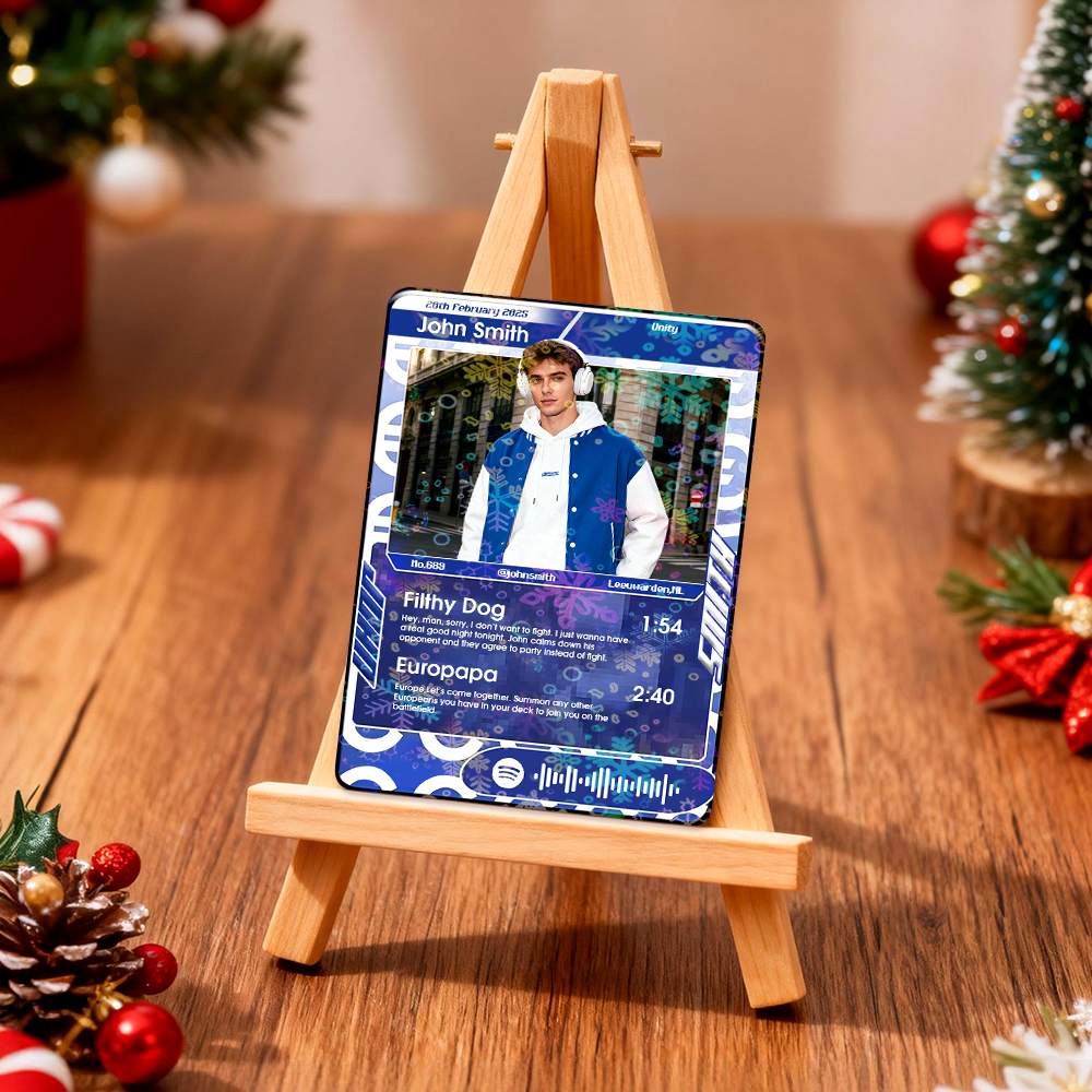 Carte Photo Personnalisée Avec Code Audio Rouge Et Musique Personnalisée. Carte Cadeau Photo Pour La Saint-valentin Ou Noël. Styles De Film En Option. - MyFaceSocksFR