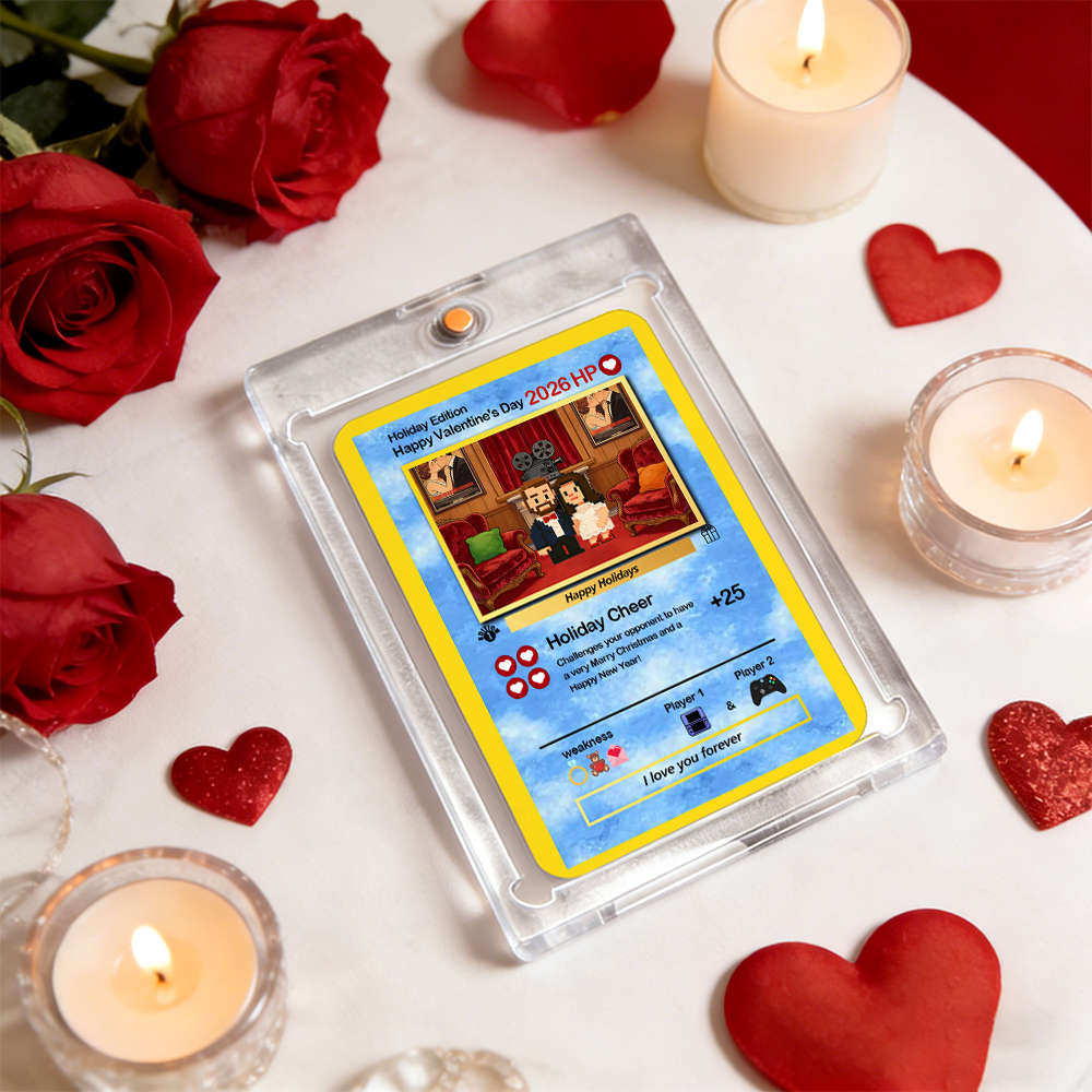 Carte De Saint-valentin Personnalisée « Je Te Choisis » - Cadeau Pour Couple - Transformez Votre Photo En Une Carte De Collection Unique Style Pixel Man - Idée Cadeau Saint-valentin - MyFaceSocksFR