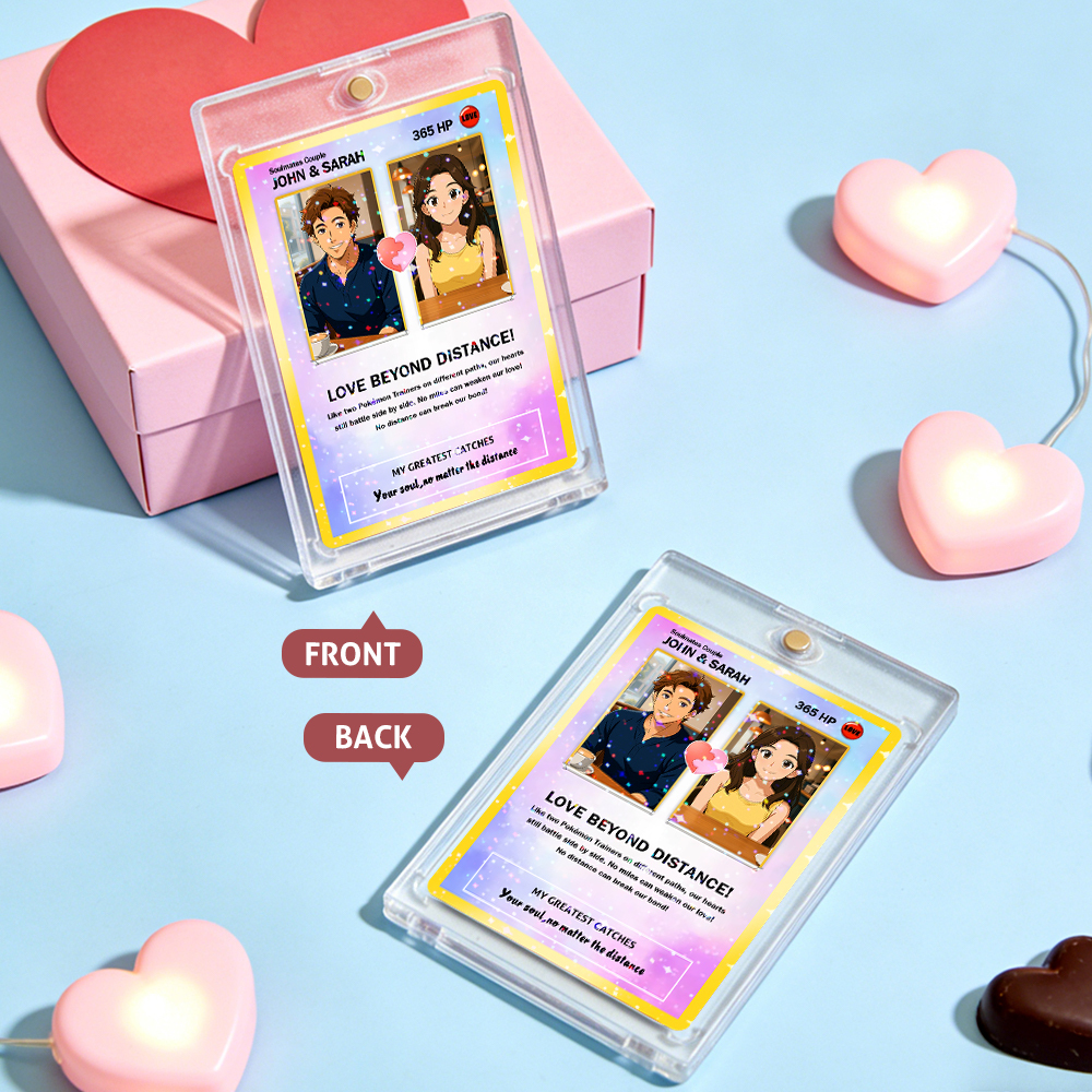 Carte Personnalisée Pour Couple, Cadeau Romantique D'anniversaire, Souvenir Unique À Collectionner, Style Puzzle Photo. - MyFaceSocksFR