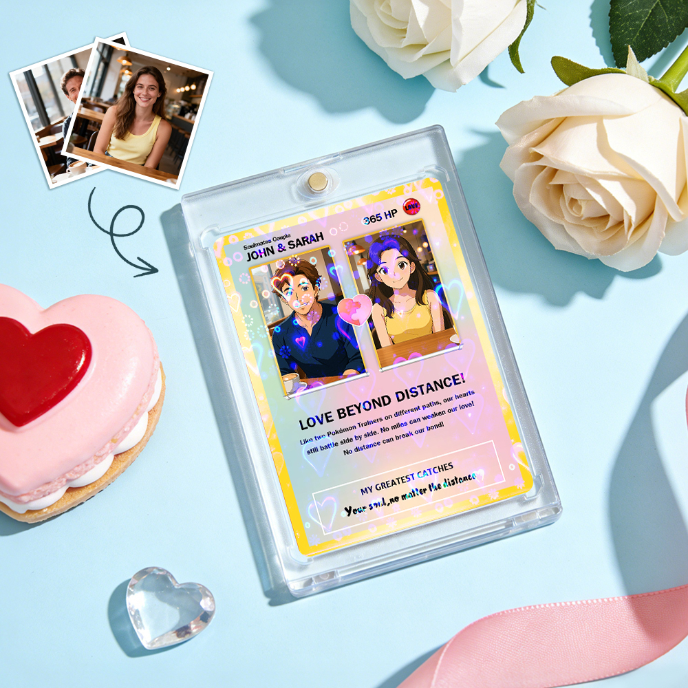 Carte Personnalisée Pour Couple, Cadeau Romantique D'anniversaire, Souvenir Unique À Collectionner, Style Puzzle Photo. - MyFaceSocksFR