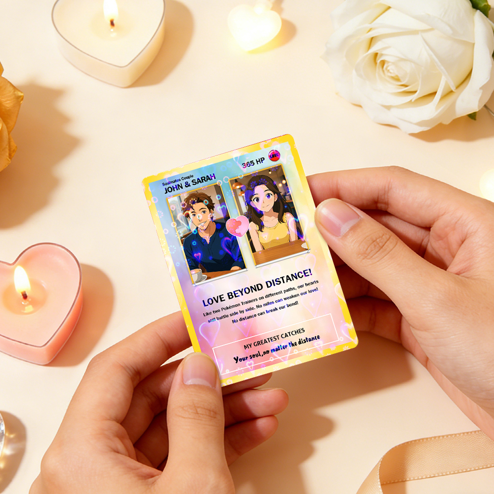 Carte Personnalisée Pour Couple, Cadeau Romantique D'anniversaire, Souvenir Unique À Collectionner, Style Puzzle Photo. - MyFaceSocksFR