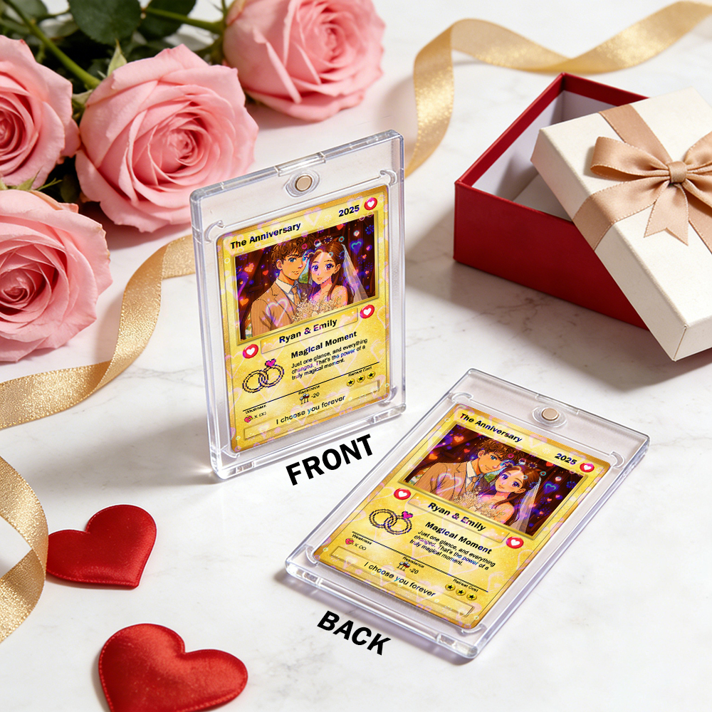 Carte Personnalisée Pour Couple, Cadeau Romantique D'anniversaire, Carte Souvenir Photo Du Couple, Carte Mignonne - MyFaceSocksFR