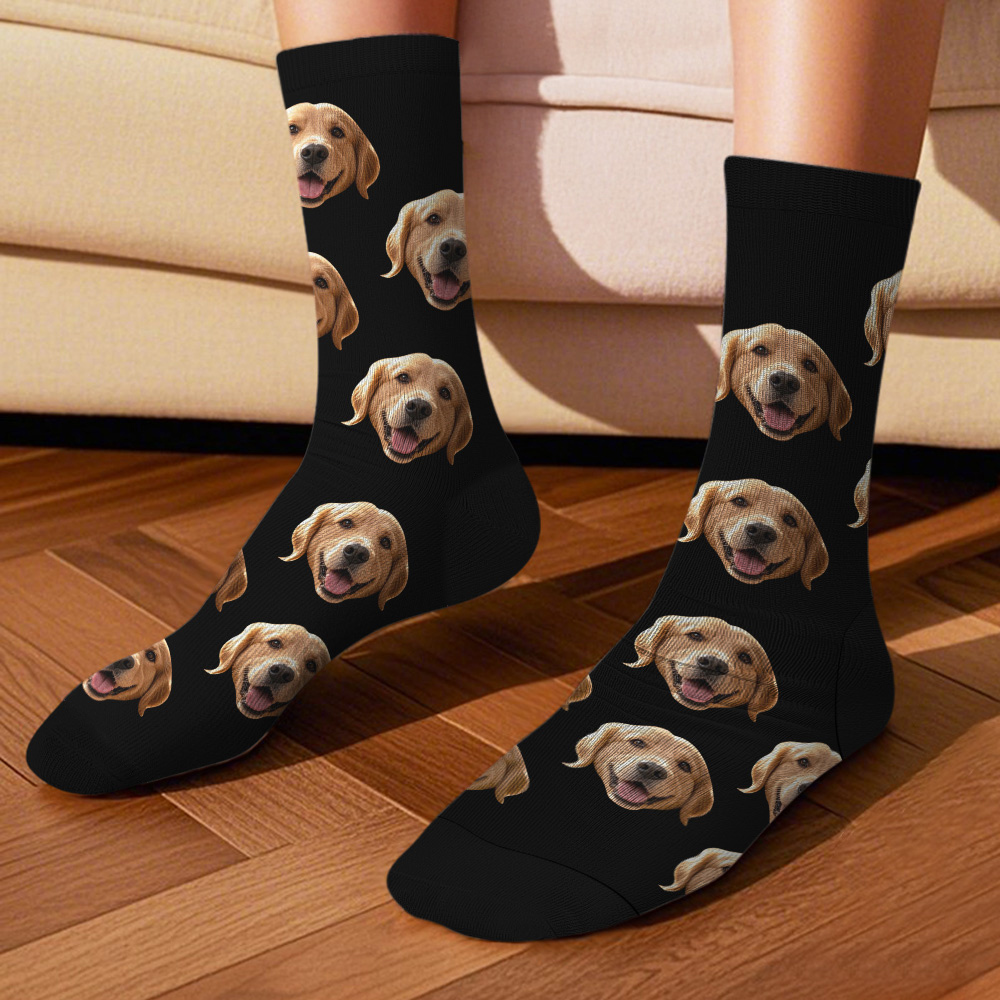 Chaussettes Personnalisées Avec Photos, Grandes Chaussettes Personnalisées Pour Couples, Idée Cadeau Amusante - MyFaceSocksFR