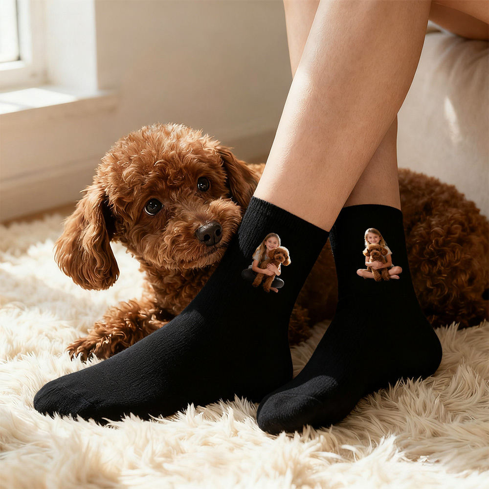 Chaussettes Personnalisées Avec Photo, Cadeaux De Noël, Chaussettes Pour Femmes, Chaussettes Personnalisées Avec Photo D'animaux De Compagnie, Cadeaux Personnalisés Pour Amoureux Des Animaux De Compagnie, Chaussettes Pour Hommes - MyFaceSocksFR