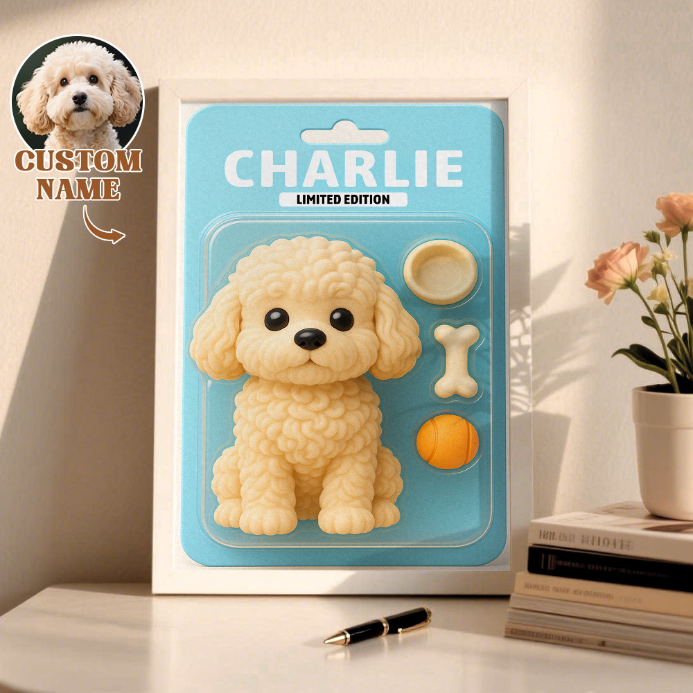 Cadre Photo Personnalisé En Bois Avec Dessin Animé, Décorations Mignonnes Pour Animaux De Compagnie, Plaque Décorative, Cadeaux - MyFaceSocksFR