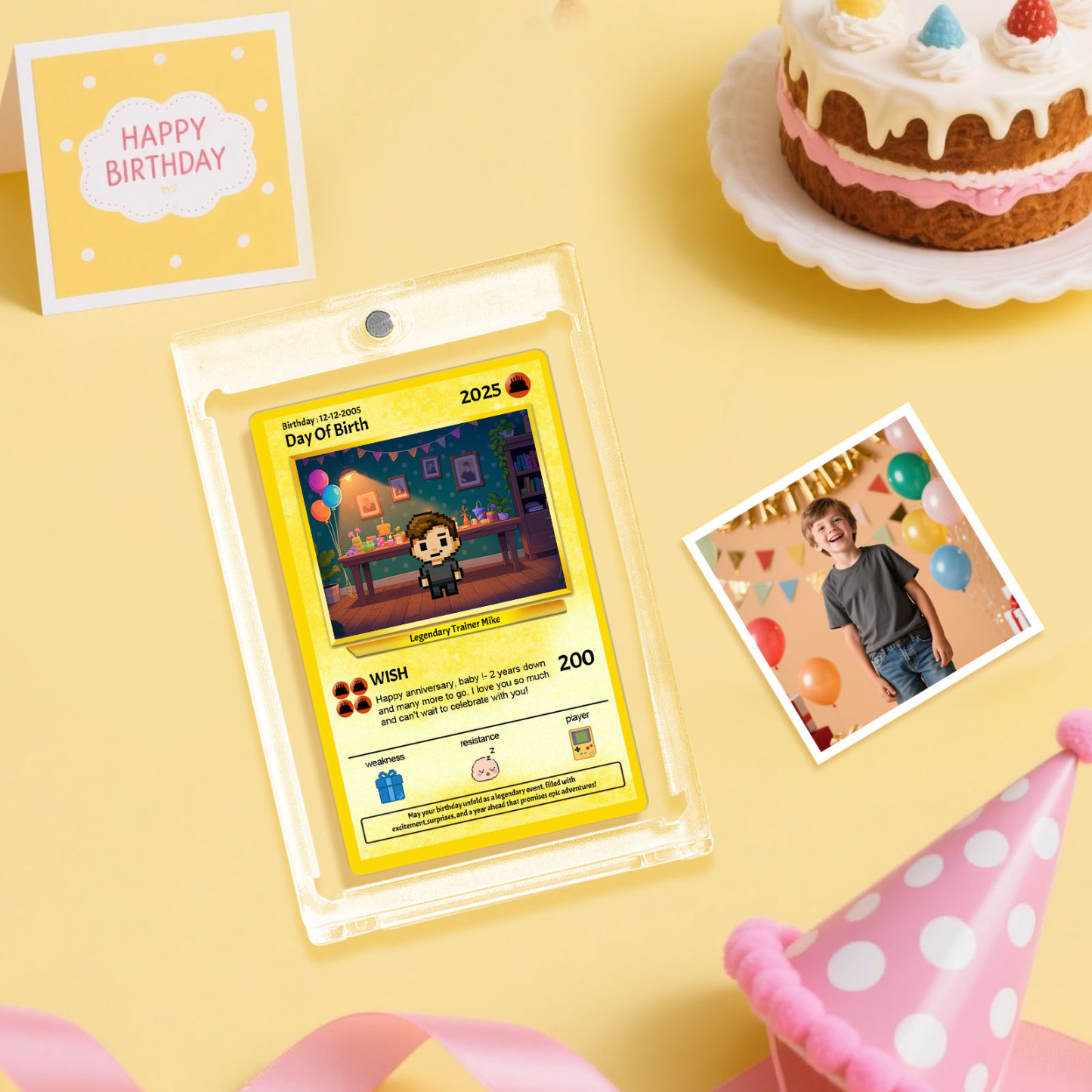 Cartes Photo Personnalisées Pour Couple, Carte Personnalisée Pour Petit Ami, Cadeau D'anniversaire, Souvenir, Carte Happy Poke - MyFaceSocksFR