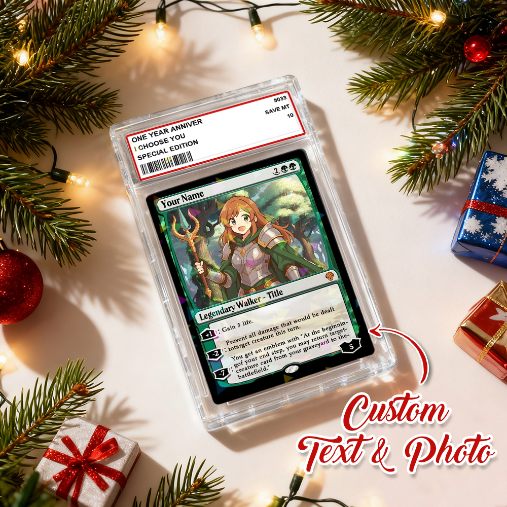 Carte De Personnage Personnalisée Style Mtg, Cadeau De Noël Amusant Et Original Pour Lui Ou Elle. - MyFaceSocksFR