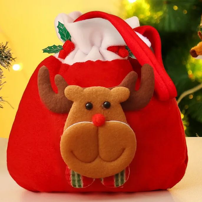 Sac De Cadeaux De Noël Sac Cadeau Mignon Pour Le Paquet De Festival 23x20cm Style D - MyFaceSocksFR