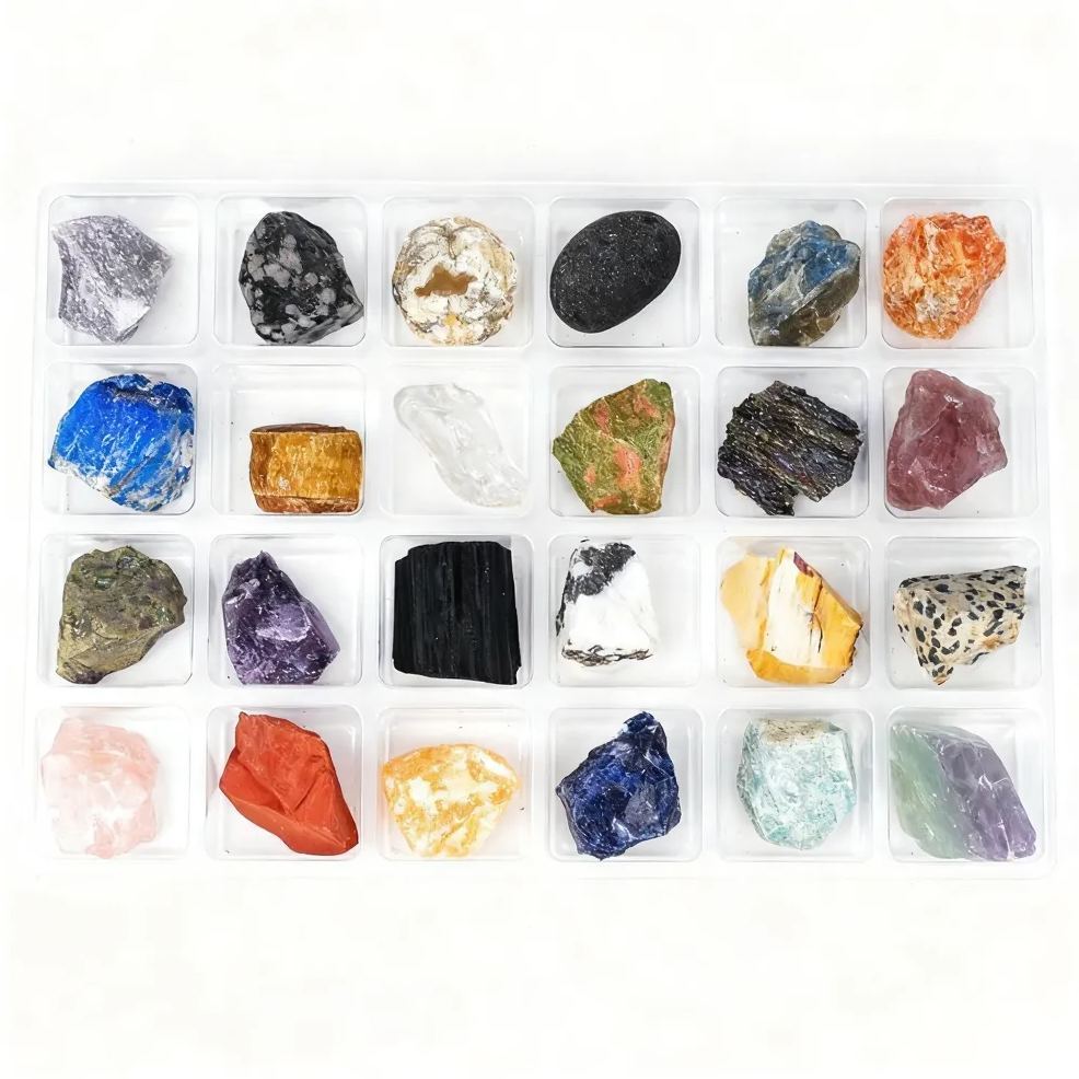 Calendrier De L'avent 24 Jours En Cristal 2025 – 24 Pierres Minérales Naturelles (2-3 Cm) Coffret Cadeau Compte À Rebours De Noël Pour Enfants Et Amateurs De Cristaux - MyFaceSocksFR