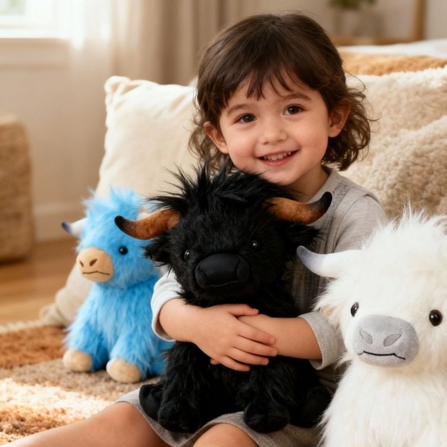 Vache Des Highlands Écossaise En Peluche, Poupée Vache Moche, Cadeau Mignon Pour Enfants Et Couples - MyFaceSocksFR