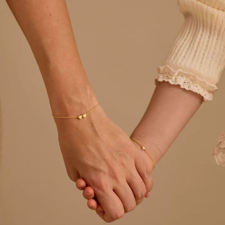 Bracelet Minimaliste À Breloque Cœur 3d, Bracelet Personnalisé Avec Initiale, Bracelet Avec Lettre Gravée, Bracelet En Or, Bijou Du Quotidien, Cadeau De Saint-valentin - MyFaceSocksFR