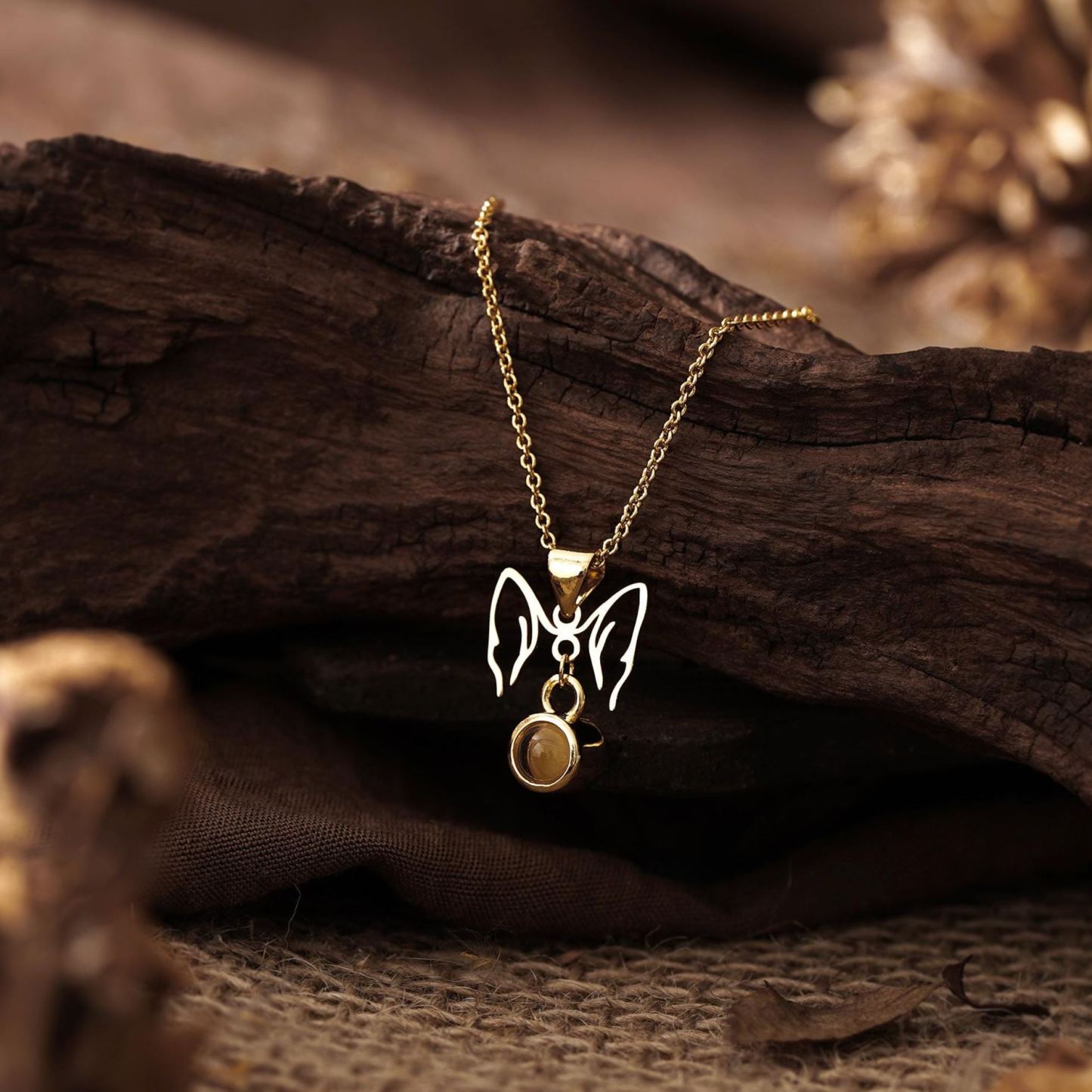 Collier Personnalisé Avec Projection D'oreilles De Chien, Bijou Avec Photo Personnalisée À L'intérieur, Bijou Photo D'oreille D'animal De Compagnie, Collier Commémoratif, Cadeau De Noël Pour Maman - MyFaceSocksFR