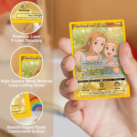 Carte Personnalisée Pour La Fête Des Mères - Carte Pour Maman - Carte Personnalisée Inspirée Des Animés Pour Maman