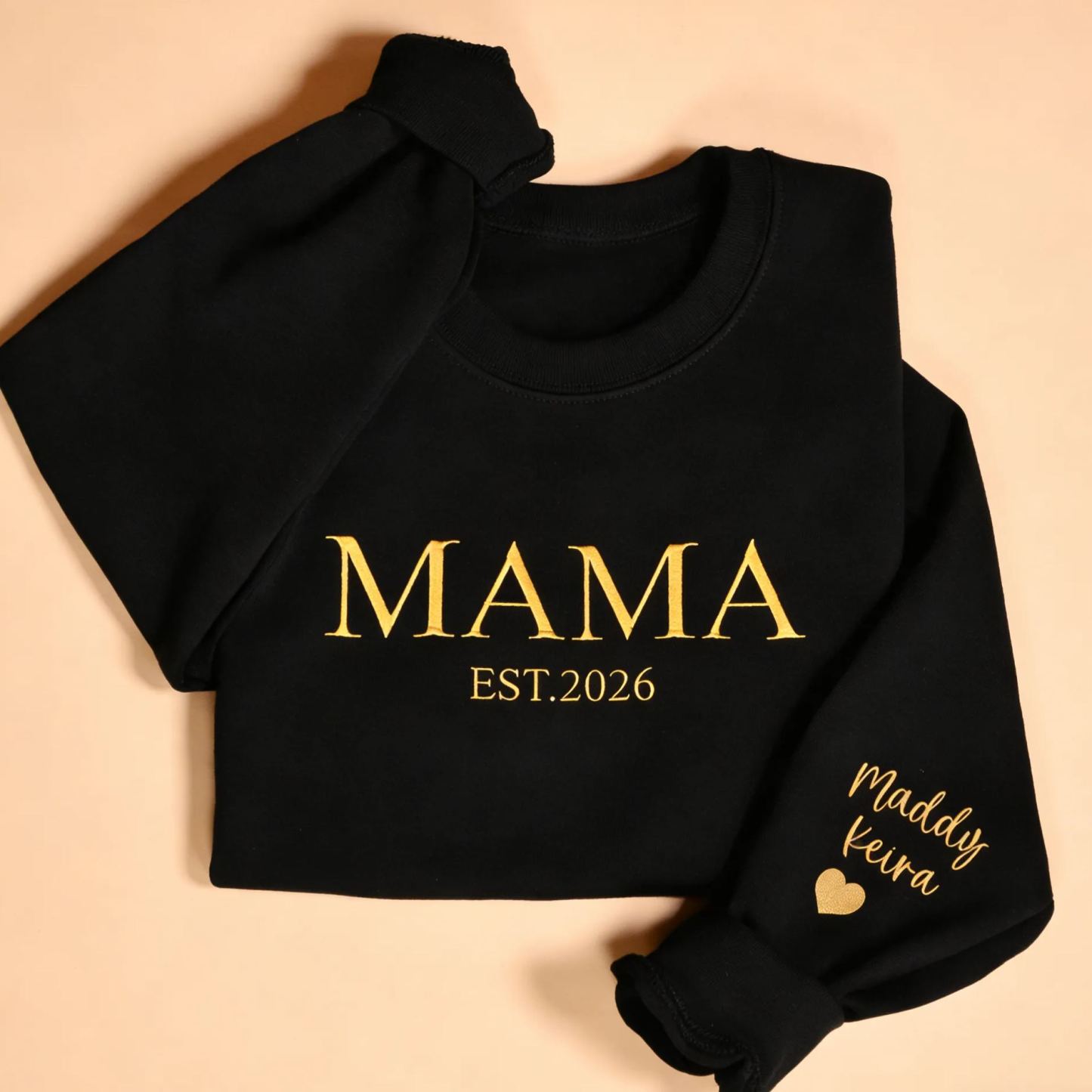 Sweat-shirt Brodé Personnalisé « maman », Sweat À Capuche Brodé Personnalisé « maman », Tenue Pour Nouvelle Maman, Vêtements Pour Annoncer Une Grossesse, Cadeaux Pour La Fête Des Mères - MyFaceSocksFR