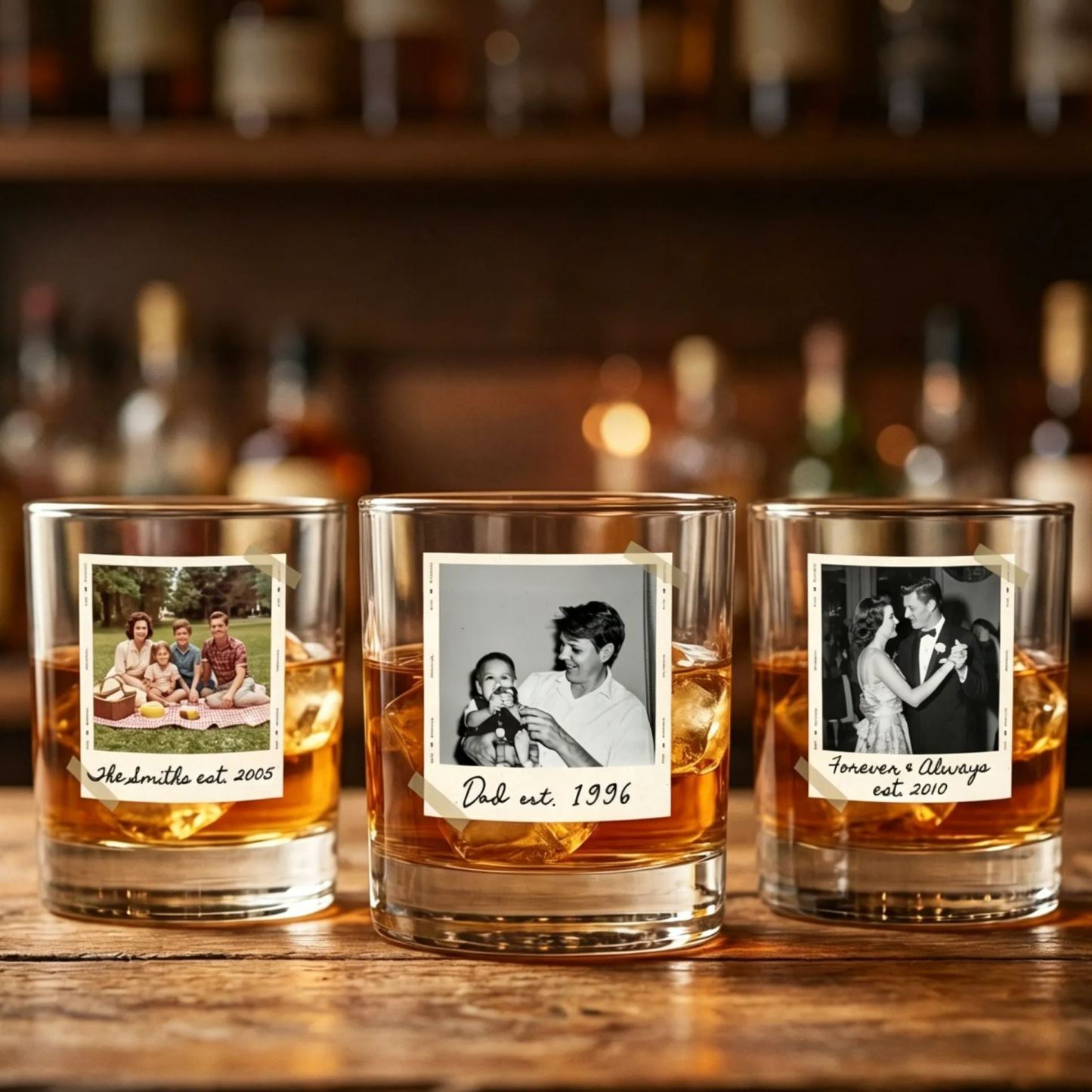 Cadeaux papa, Cadeaux pour papa, Photo personnalisée Papa Est Verre à whisky, Cadeau grand-père, Verre papa, Cadeaux pour lui, Portrait Photo Grand-père Verre, Nouveau papa - MyFaceSocksFR