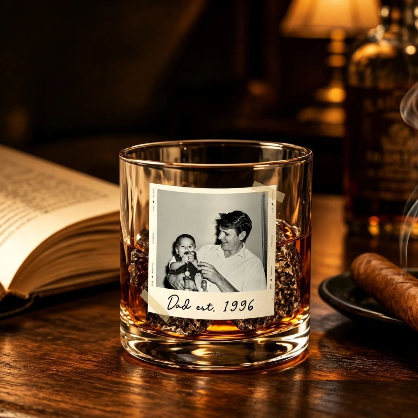 Cadeaux papa, Cadeaux pour papa, Photo personnalisée Papa Est Verre à whisky, Cadeau grand-père, Verre papa, Cadeaux pour lui, Portrait Photo Grand-père Verre, Nouveau papa - MyFaceSocksFR