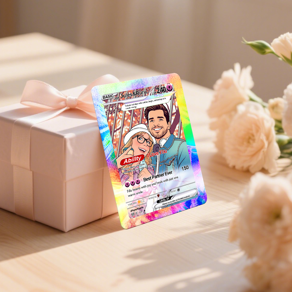 Personalisierte Karte, Personalisierte Sammelkarte, Geschenk Für Sie/ihn Oder Paare, Replik-karten, Jubiläumsgeschenk - MyFaceSocksDE