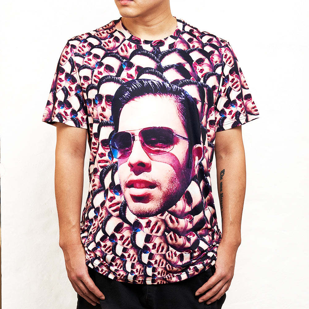 Benutzerdefiniertes „my Face“-t-shirt „funny Man All Over Print T-shirt“. - GesichtSocken