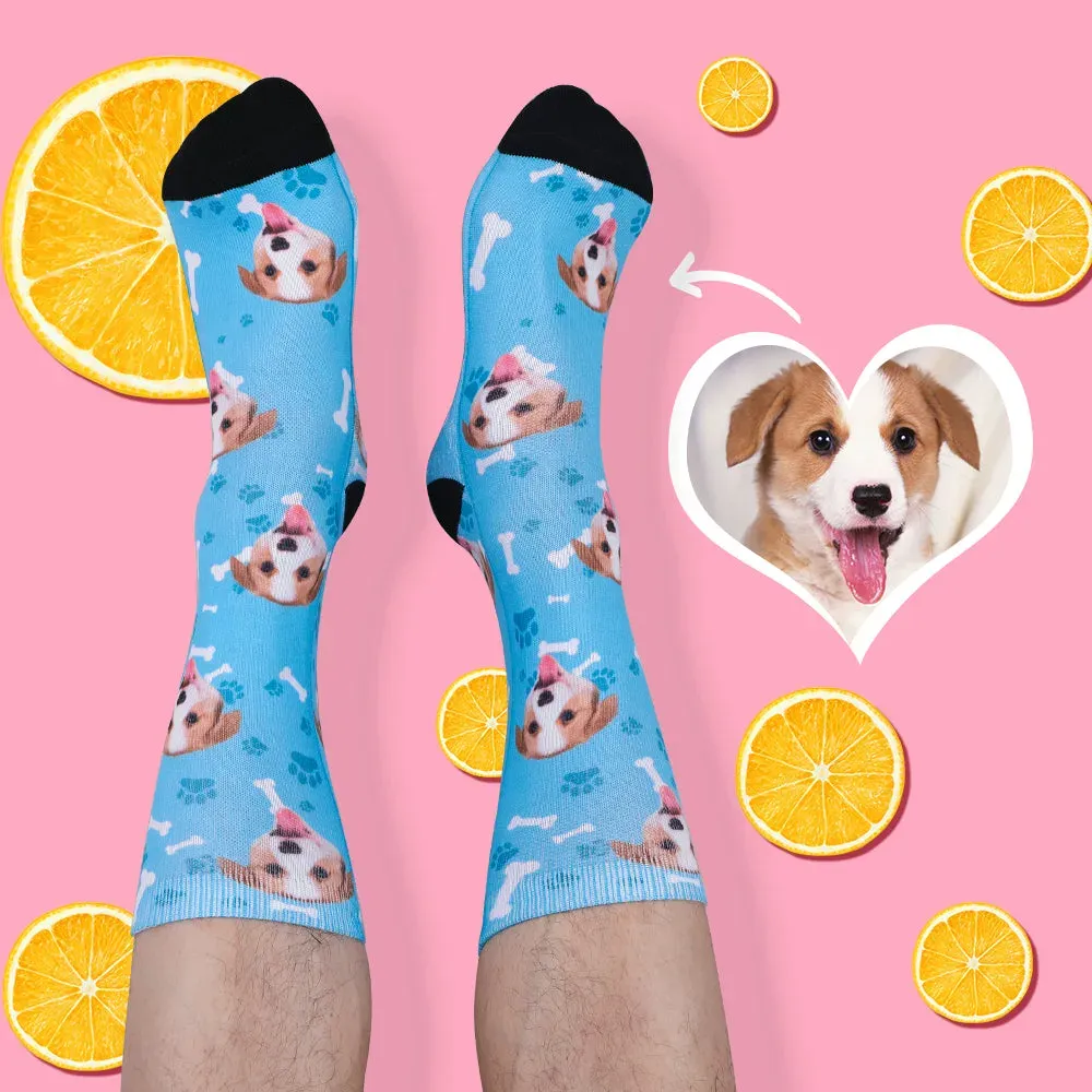 Benutzerdefinierte Gesichtssocken Bilder Hinzuf��gen S��?e Hundefotos Sockengeschenk F��r Haustierliebhaber Weihnachten