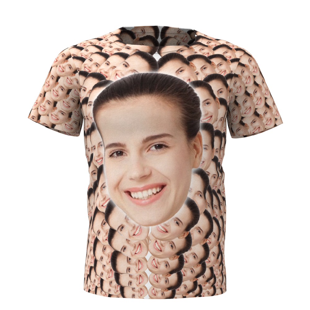 Benutzerdefiniertes „my Face“-t-shirt „funny Man All Over Print T-shirt“. - GesichtSocken