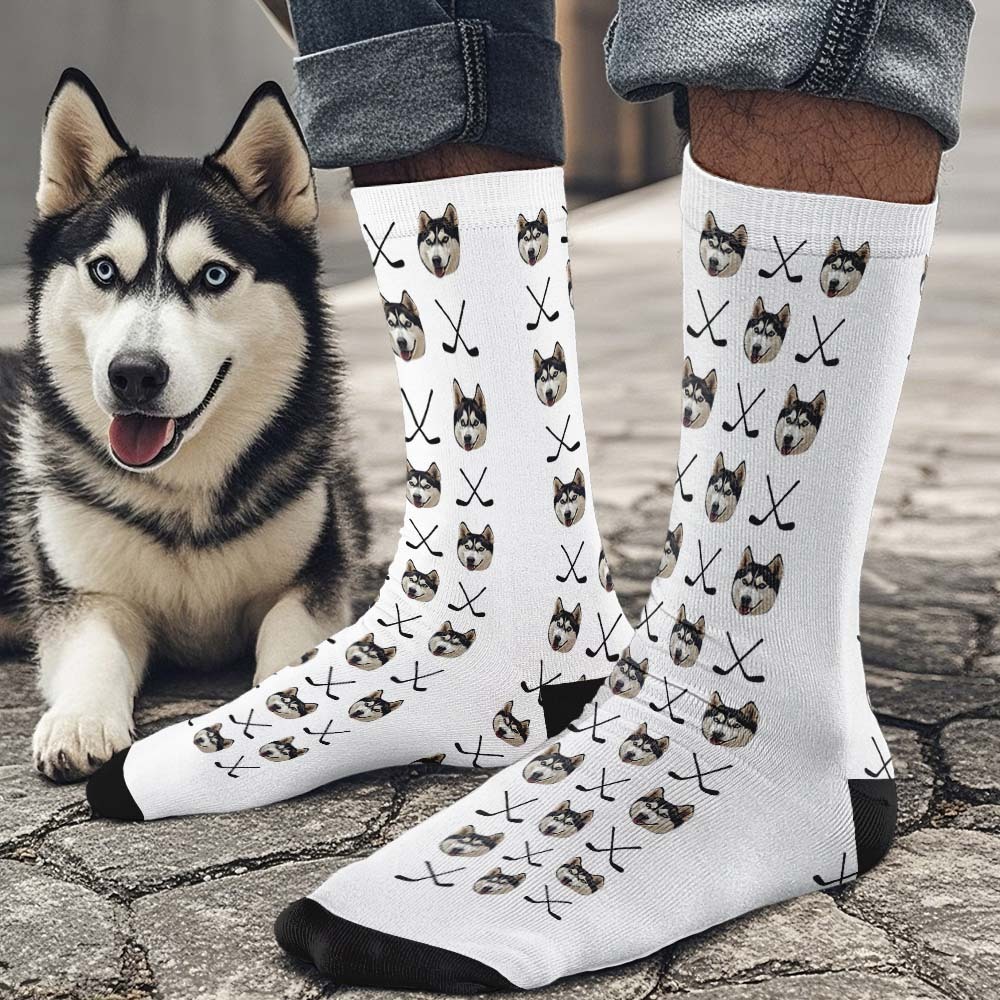 Benutzerdefinierte Vollgesichtssocken Golfschläger-socken, Personalisiertes Foto, Individuelles Design, Beste Geschenkidee - MyFaceSocksDE