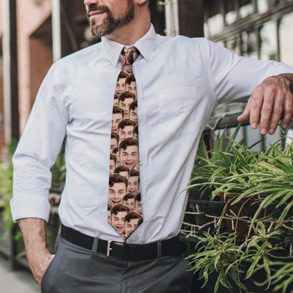 Kundenspezifisches Gesichts-brei Auf Krawatten-geschenk Für Vater - GesichtSocken