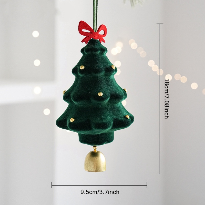 Beflockter Weihnachtsbaumschmuck Mit Glocke – Festliche Hängedekoration Zum Verschenken, Für Zuhause Und Als Baumschmuck - MyFaceSocksDE