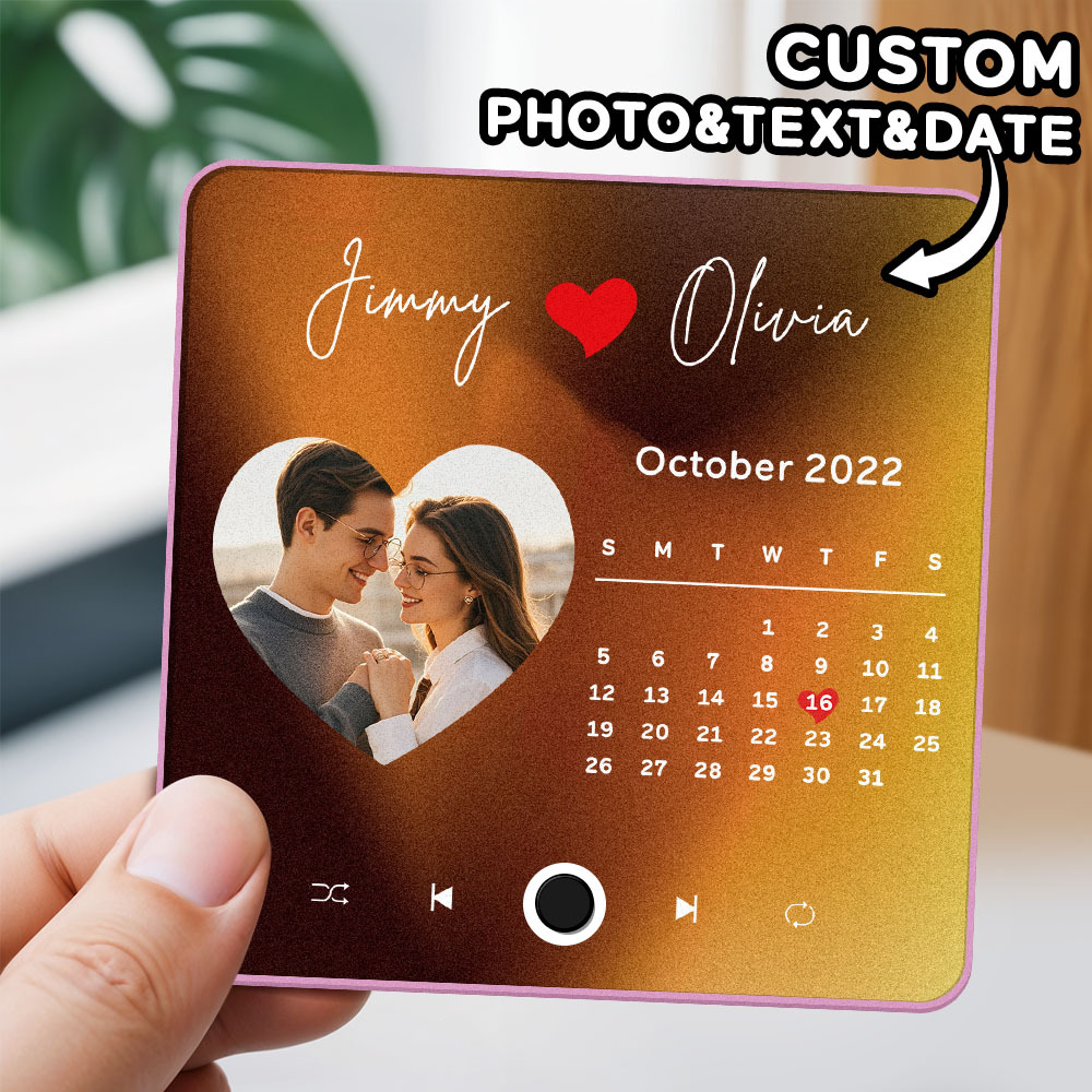 Benutzerdefinierter Multi-fotoalbum-musik-kühlschrankmagnet, Foto- Und Text-musik-kühlschrank, Personalisierter Telefon-musik-kühlschrankmagnet Pro - MyFaceSocksDE