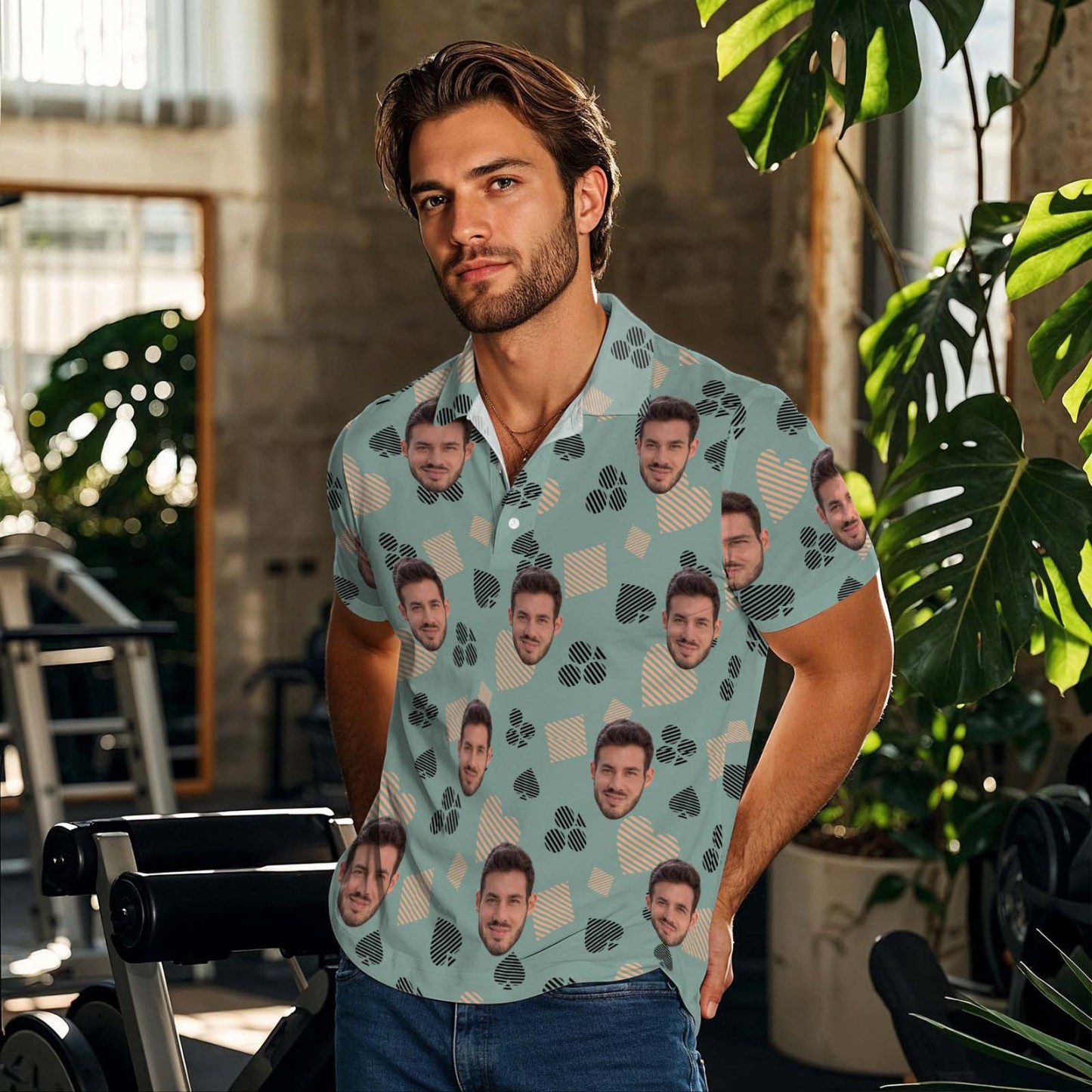 Benutzerdefinierte Polo Shirt Personalisierte Poker Flush Lustige Golf Shirts Mit Gesichtern Oder Logos Geschenk - MyFaceSocksDE