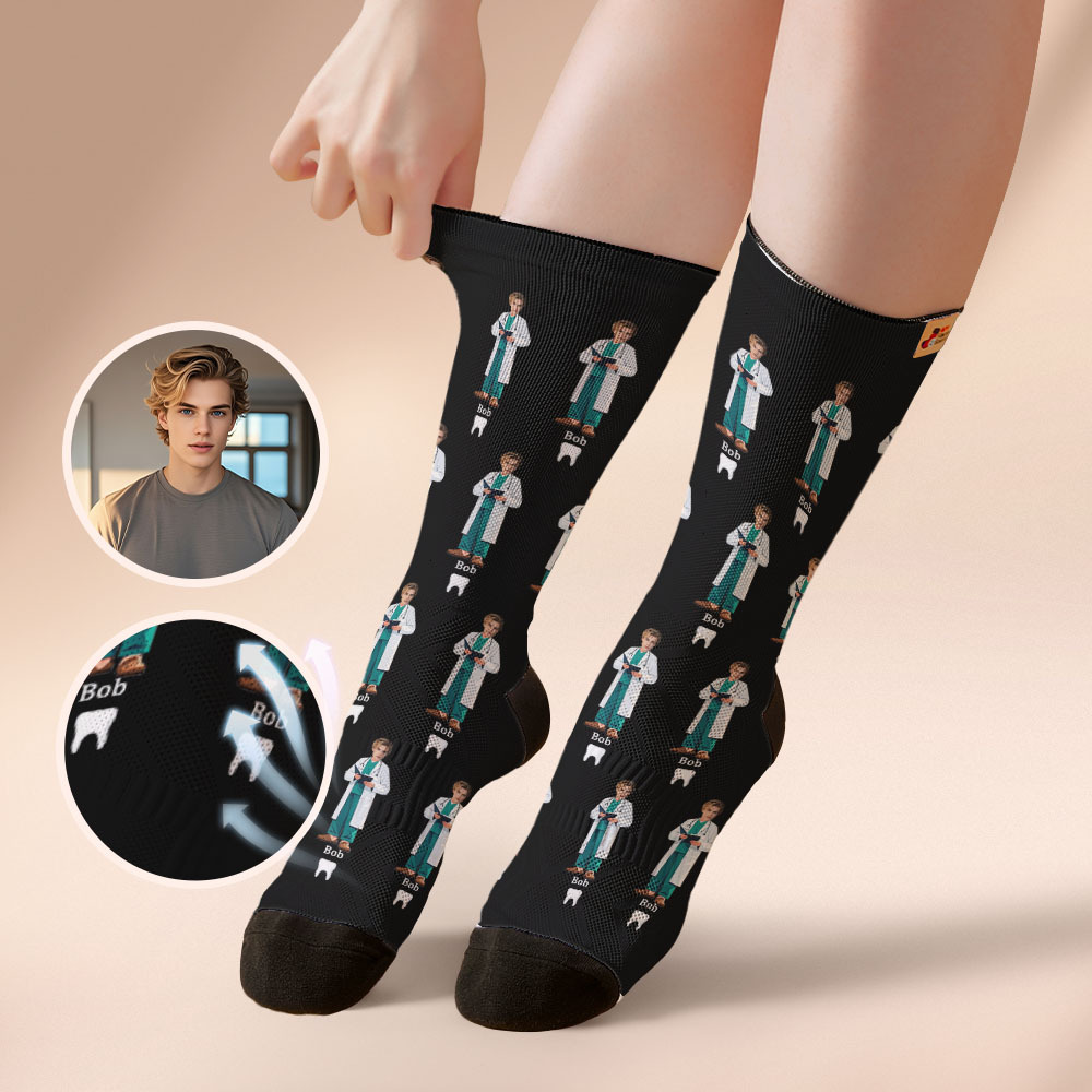 Benutzerdefinierte Gesichtssocken #bff Mehrere Fotos Hinzufügen Geschenk Für Besties Personalisierte Gesichtssocken - MyFaceSocksDE
