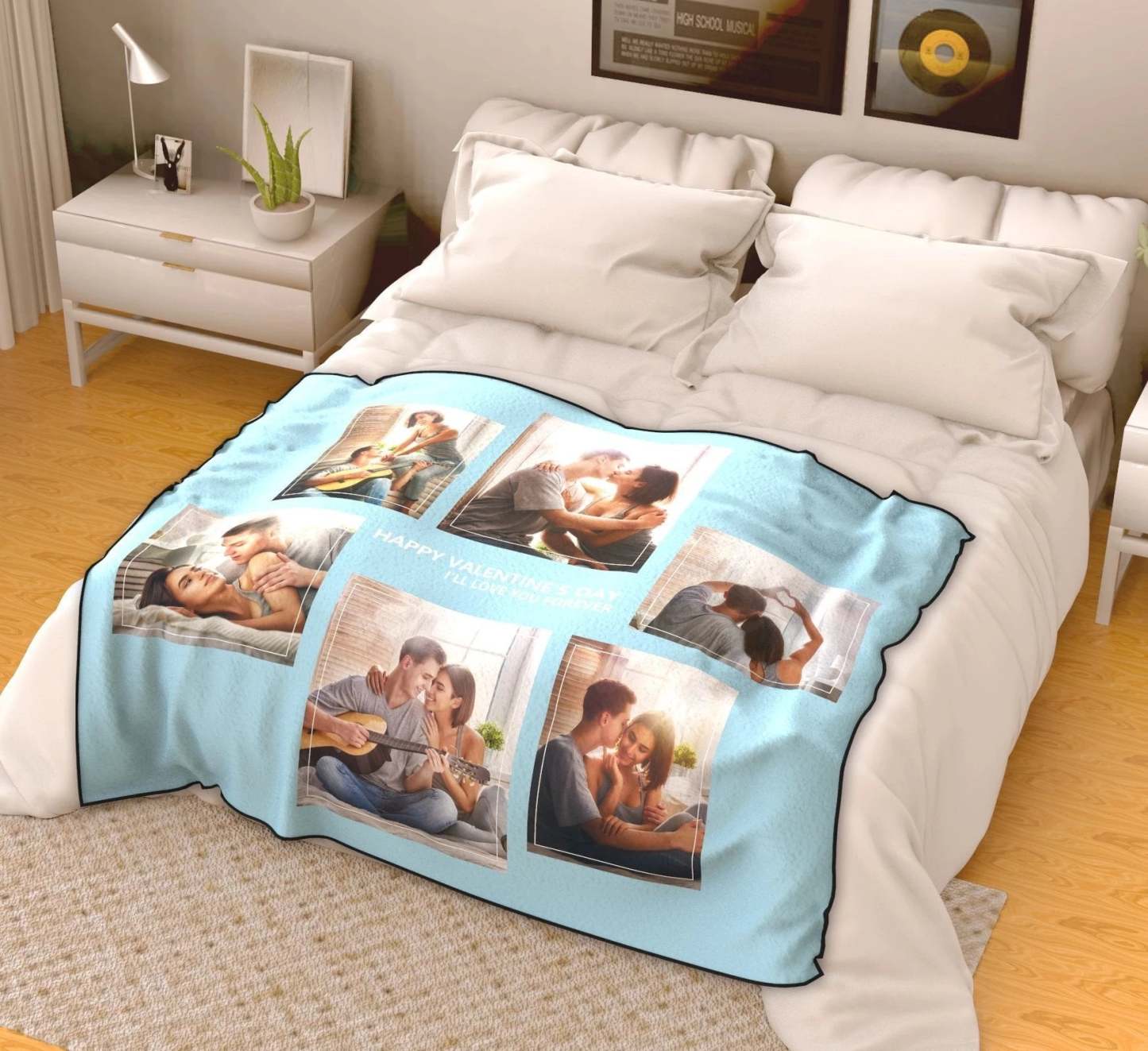 Personalisierte Perfekte Liebe Mit 6 Foto-fleece-kundenspezifischer Decke - GesichtSocken