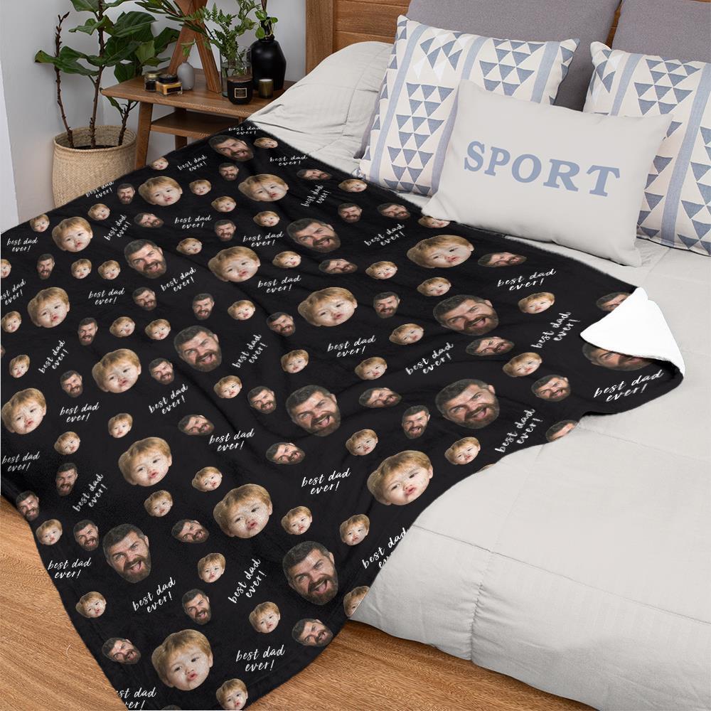 Custom Blankets Personalized Fleece Blanket Gifts For Dad Best Dad Ever