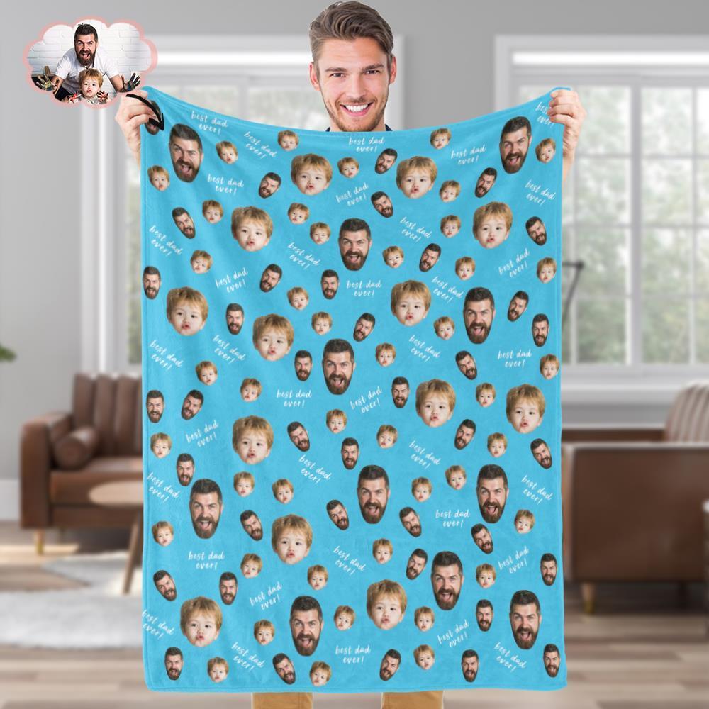 Custom Blankets Personalized Fleece Blanket Gifts For Dad Best Dad Ever