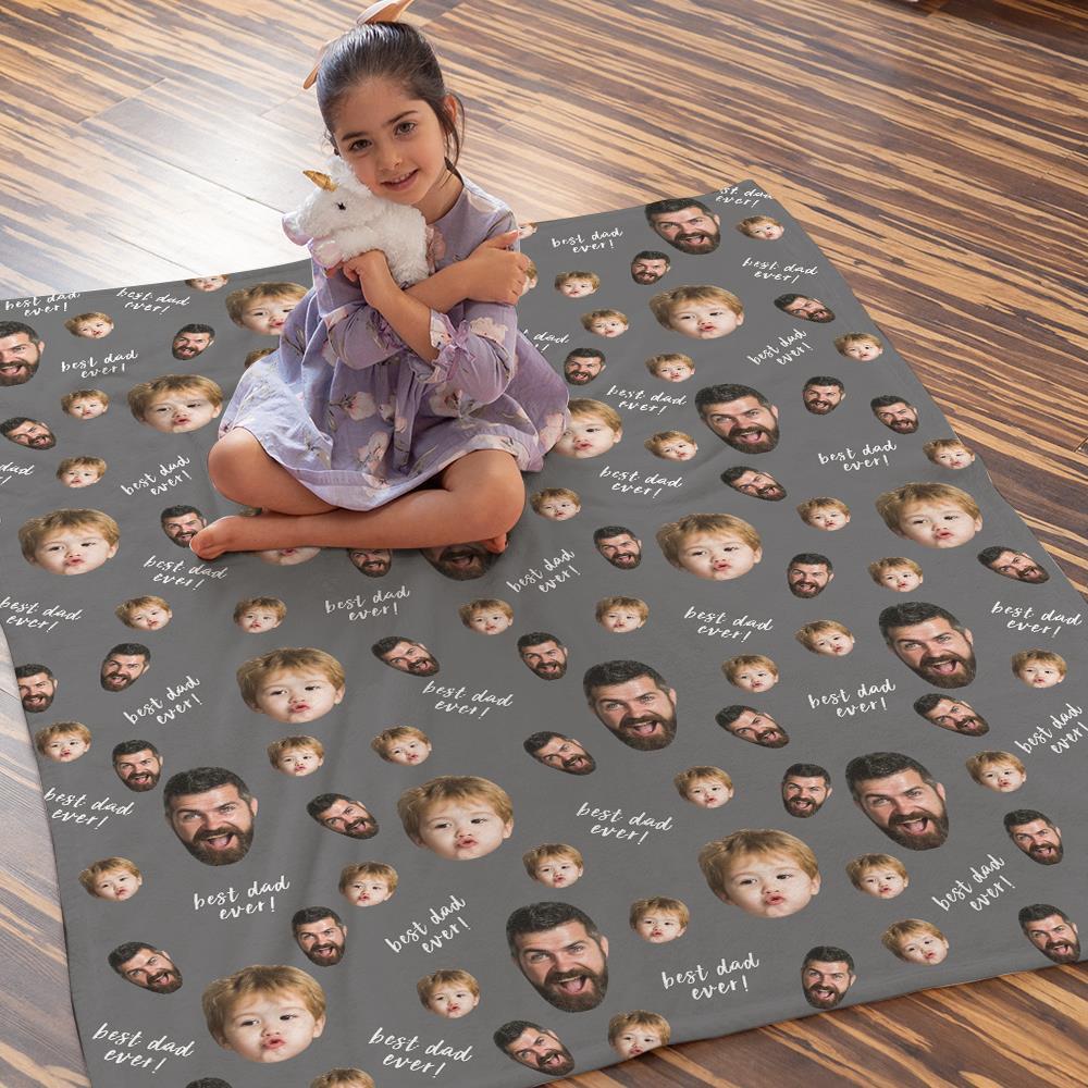 Custom Blankets Personalized Fleece Blanket Gifts For Dad Best Dad Ever