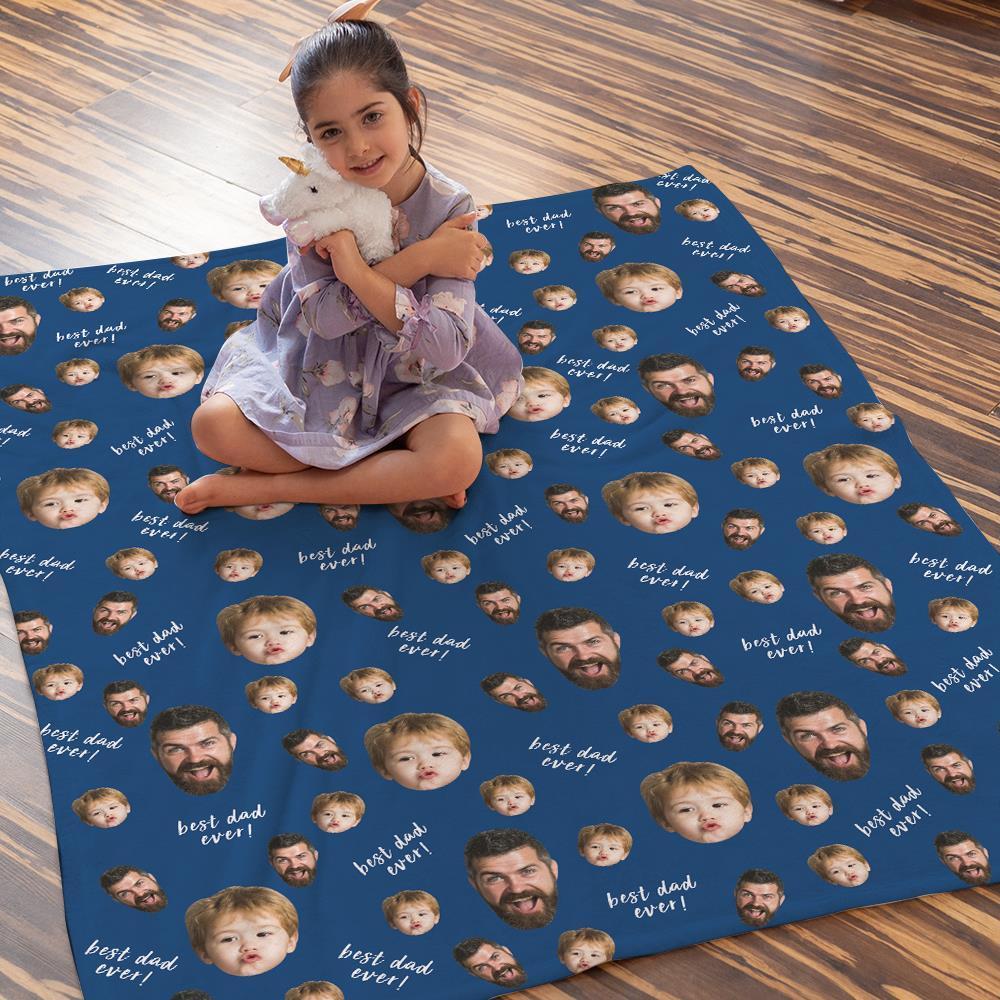 Kundenspezifische Decken Personalisierte Fleecedecken-geschenke Für Papa Bester Papa Aller Zeiten - GesichtSocken