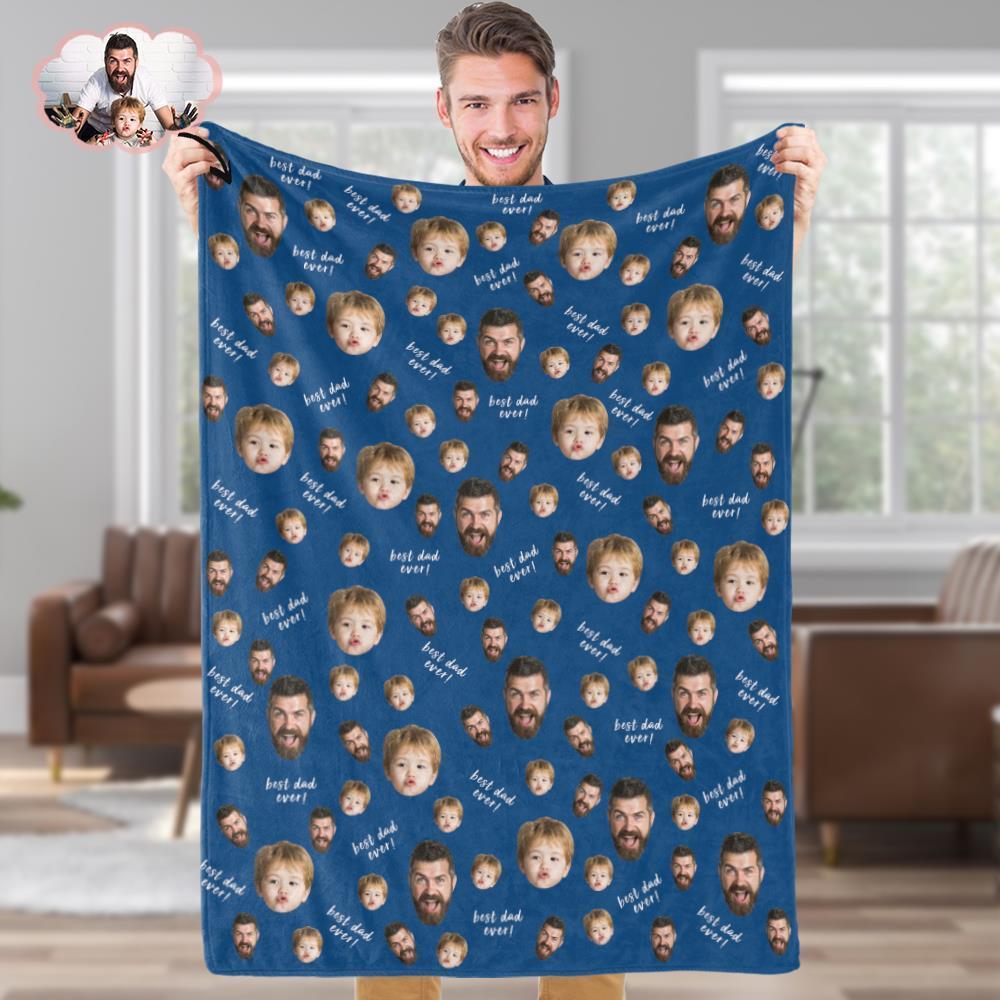 Custom Blankets Personalized Fleece Blanket Gifts For Dad Best Dad Ever