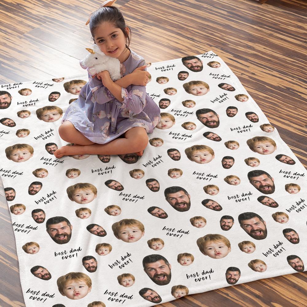 Kundenspezifische Decken Personalisierte Fleecedecken-geschenke Für Papa Bester Papa Aller Zeiten - GesichtSocken