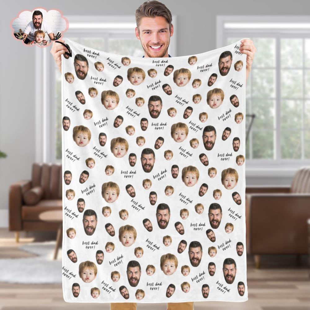 Kundenspezifische Decken Personalisierte Fleecedecken-geschenke Für Papa Bester Papa Aller Zeiten - GesichtSocken