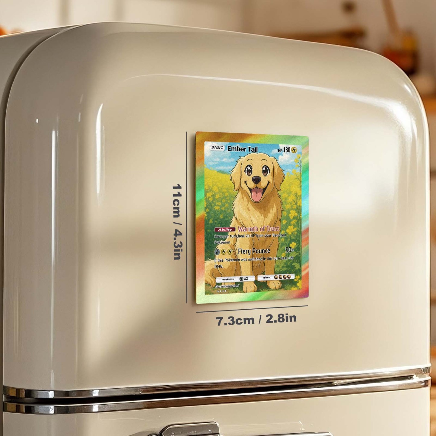 Individuelle Poke-karte, Niedlicher Haustier-magnet, Foto-cartoon-kühlschrankmagnete, Lustiges Individuelles Andenken Für Jeden Anlass - MyFaceSocksDE