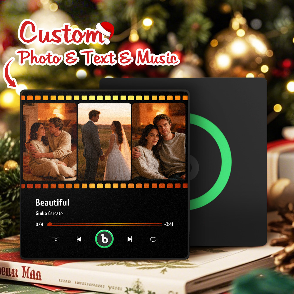Personalisierter Musik-kühlschrankmagnet, Musikalbum-kühlschrankmagnet, Foto-musik-wandaufkleber, Musik-bewegungsspiel Zum Abspielen – Geschenkidee - MyFaceSocksDE
