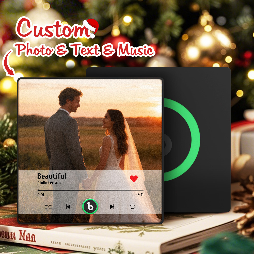 Personalisierter Musik-kühlschrankmagnet, Musikalbum-kühlschrankmagnet, Foto-musik-wandaufkleber, Musik-bewegungsspiel Zum Abspielen – Geschenkidee - MyFaceSocksDE