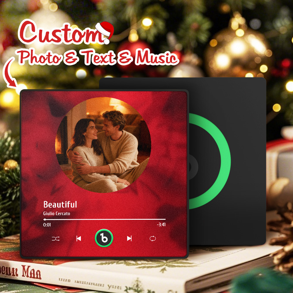 Personalisierter Musik-kühlschrankmagnet, Musikalbum-kühlschrankmagnet, Foto-musik-wandaufkleber, Musik-bewegungsspiel Zum Abspielen – Geschenkidee - MyFaceSocksDE