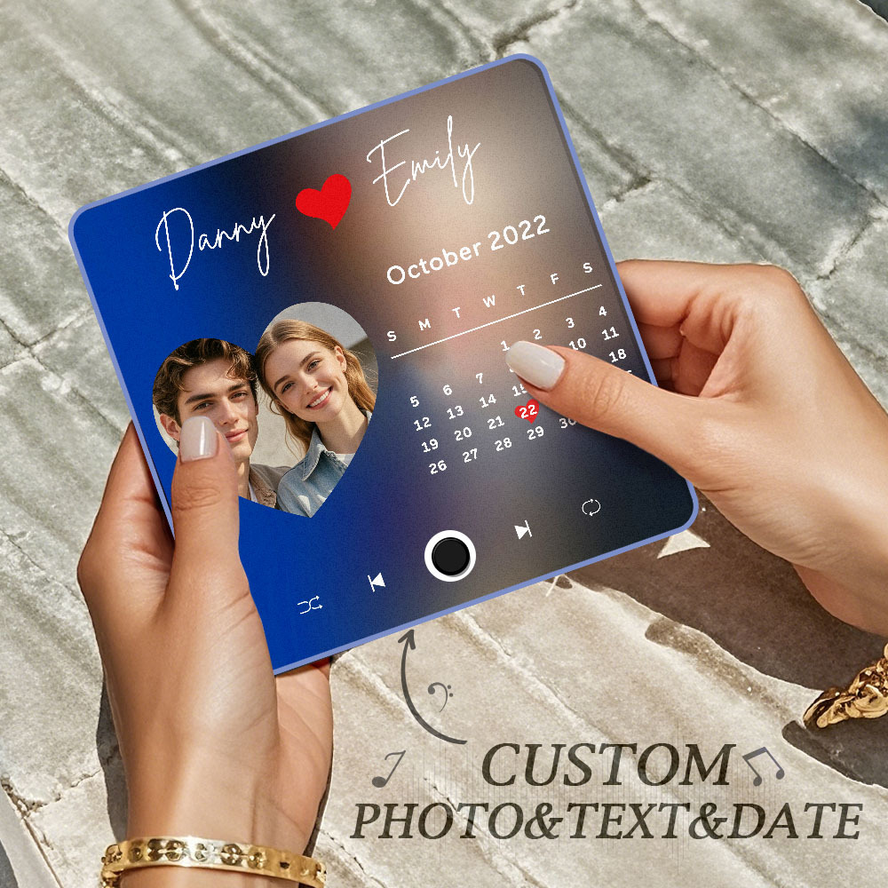 Benutzerdefinierter Multi-fotoalbum-musik-kühlschrankmagnet, Foto- Und Text-musik-kühlschrank, Personalisierter Telefon-musik-kühlschrankmagnet Pro - MyFaceSocksDE