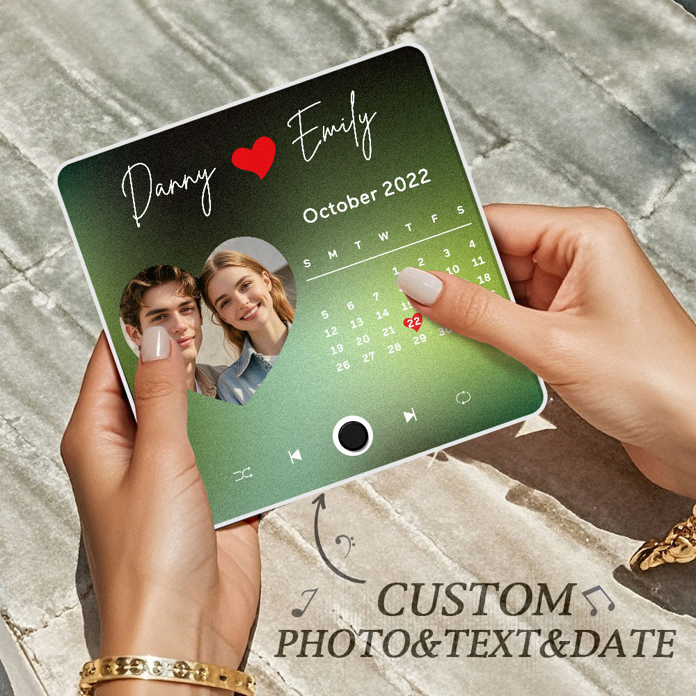 Benutzerdefinierter Multi-fotoalbum-musik-kühlschrankmagnet, Foto- Und Text-musik-kühlschrank, Personalisierter Telefon-musik-kühlschrankmagnet Pro - MyFaceSocksDE